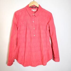 Anthropologie Isabella Sinclair Lacework Popover hot pink Lightweight blouse